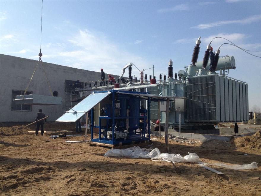 凱潛真空濾油機 甘肅隴西孫家坪330KV變電站設備調試現場